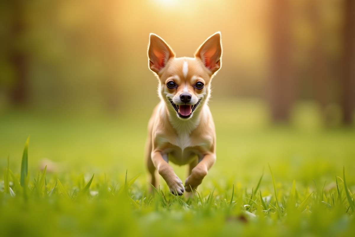 Chihuahua vif courant dans l