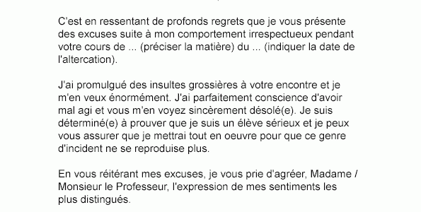 Comment rédiger une lettre de demande d’excuse ?