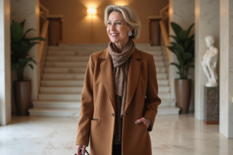 Femme élégante dans une résidence de luxe