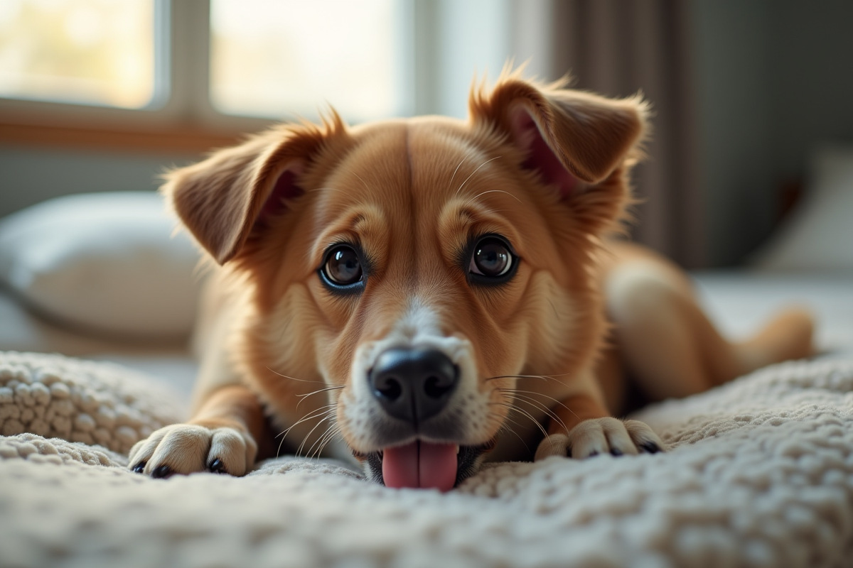 chien respirant